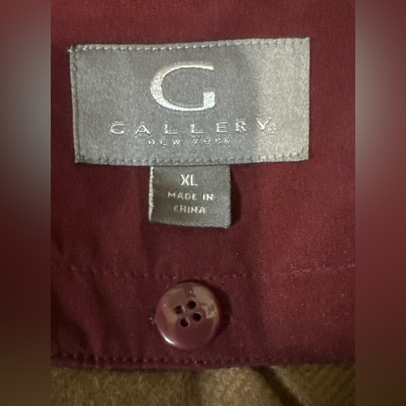 GALLERY Burgundy Hooded Coat/Jacket NWOT Size XL - Picture 7 of 12